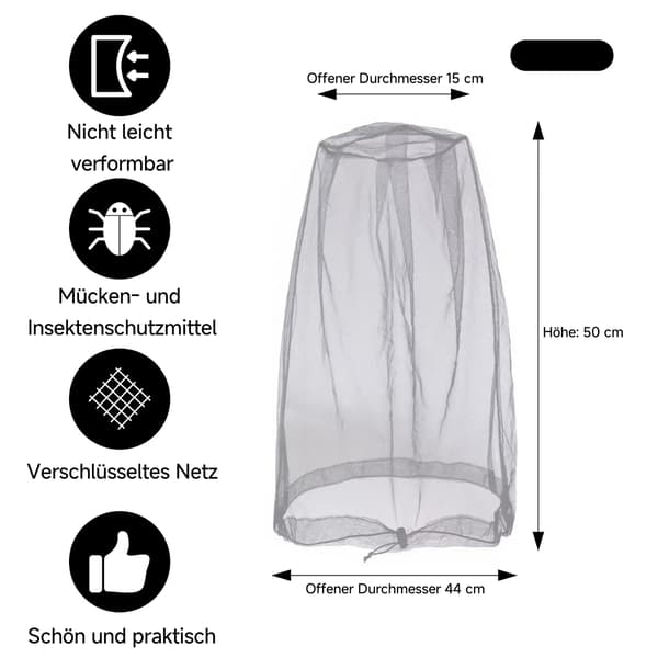 Mesh maske - 2 stk. grå - med top + 2 stk. separat opbevaringspose