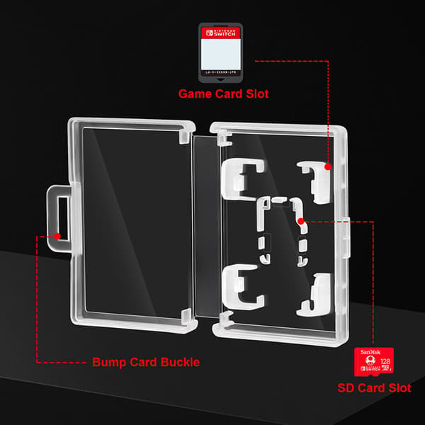 Nintendo Switch 2 Switch OLED Switch Lite Spilkort Etui Transparent TF Opbevaringsboks 10 Pak