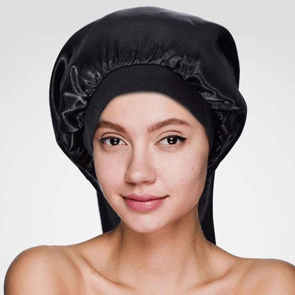 Lang Satin Sleep Cap Langt Hår Bonnet Løs Sovehætte