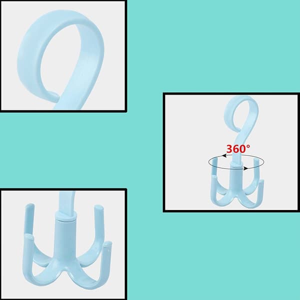 Hakeholder, 4-pakning, 360 graders roterbar