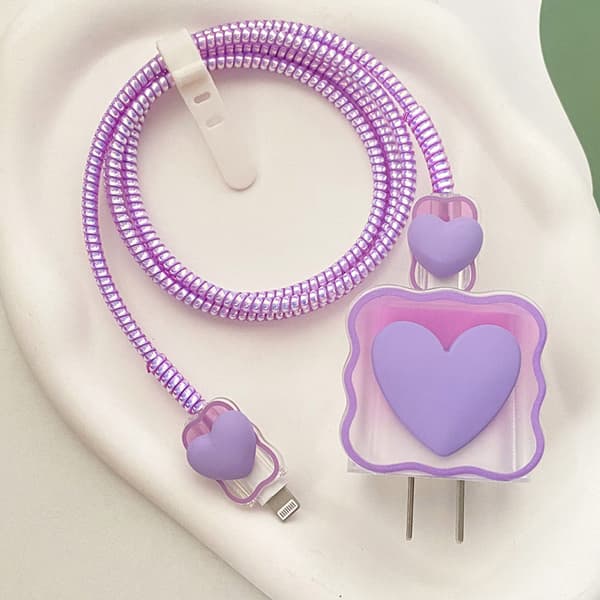 1 Set Gradient Kärlek för Apple 20w Laddarskyddskabel (Laddare ingår ej), 1
