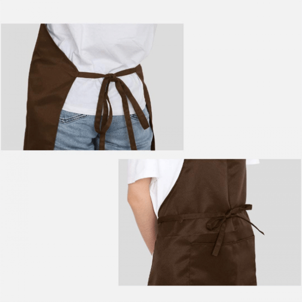 2 stk. forklæde sort, Farve: Brun; Materialesammensætning: 100% polyester