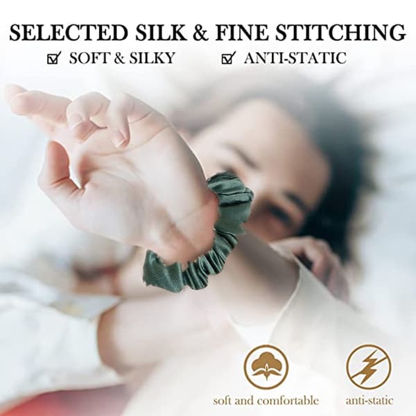 16 stk sateng hårstrikker for søvn, natt-scrunchie, hårtilbehør, hårstrikk hodeplagg for kvinner, stil: Stil 5;