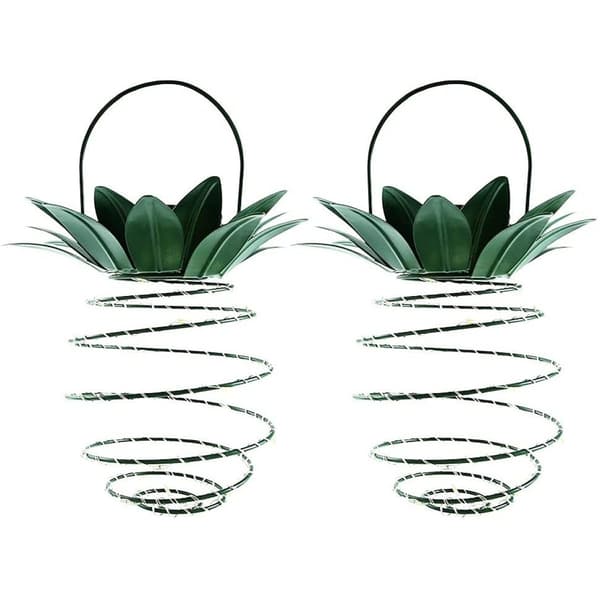 2 stk. solcelle-spirallys, kreative lanterner, for terrasse, veranda, sti