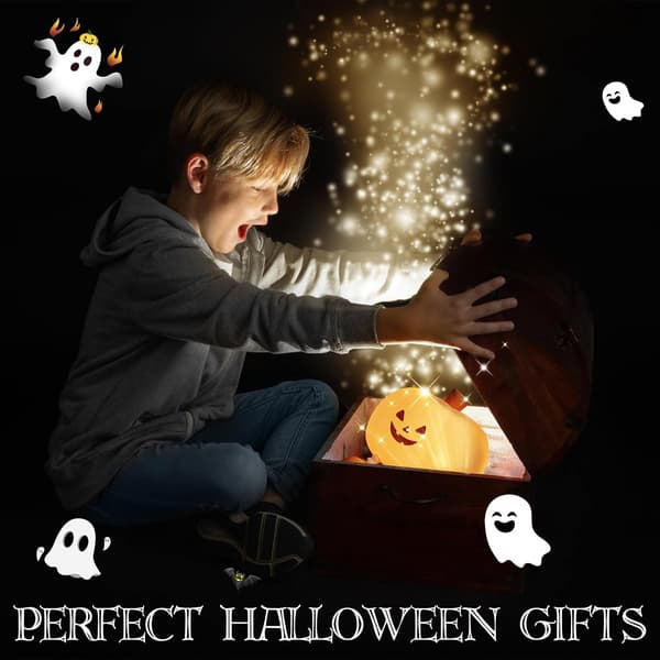 Sød Halloween Græskar Natlampe Genopladelig til Børneværelset