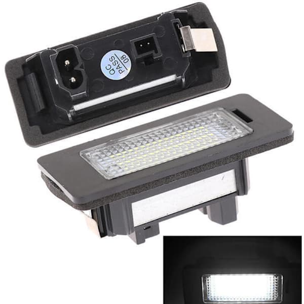 LED nummerpladelys/baglygte, kompatibel med hvid E, one size fits all.
