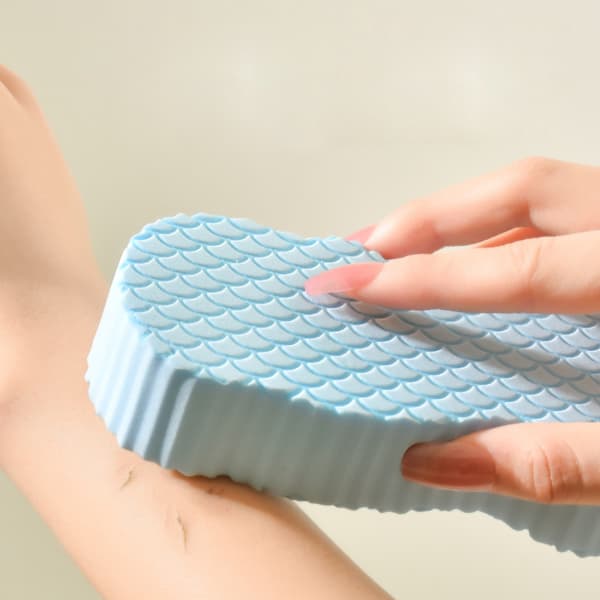 Badesvamp 3D Svamp 4-pakning + 4 gratis kroker
