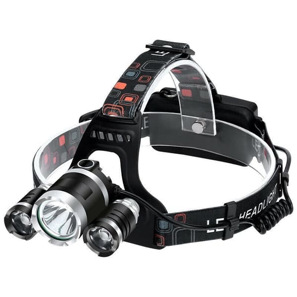Profesjonell LED-hodelykt (5000 lumen) - Multifunksjonell og oppladbar