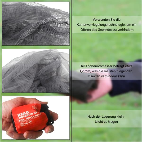Mesh maske - 2 stk. grå - med topp + 2 stk. separate oppbevaringsposer
