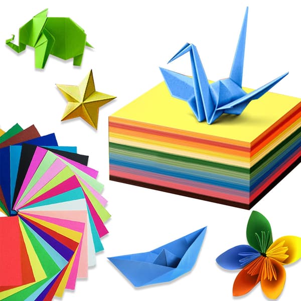 Origami Papper, Dubbelsidigt Vikpapper Origami-papper Färgstarkt