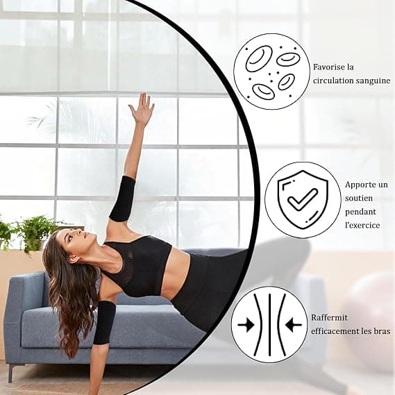 2-pack armformare för kvinnor – kompressionsärmar (elastiska) – designade för att minska ödem och svullnad