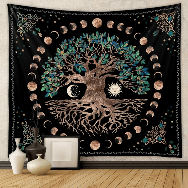 Veggtekstiler Månefaser Tapestry