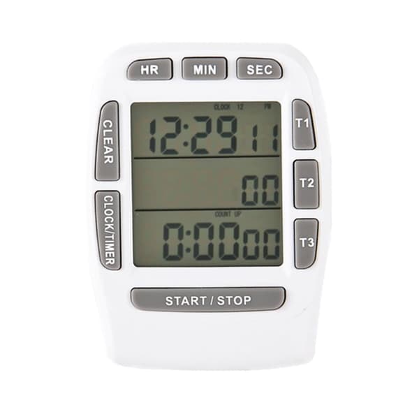 Kt001 Edge LCD Digital Timer, 3-kanals digital timer, kökstimer, nedräkningstimer, starkt alarm, stark magnetisk hållare