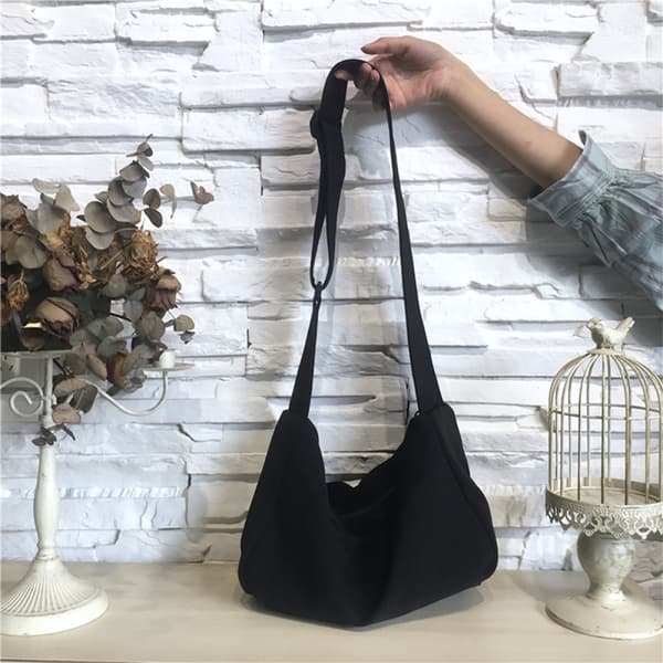 Skuldertaske Dame, Studenter Taske Messenger Bag (Sort)