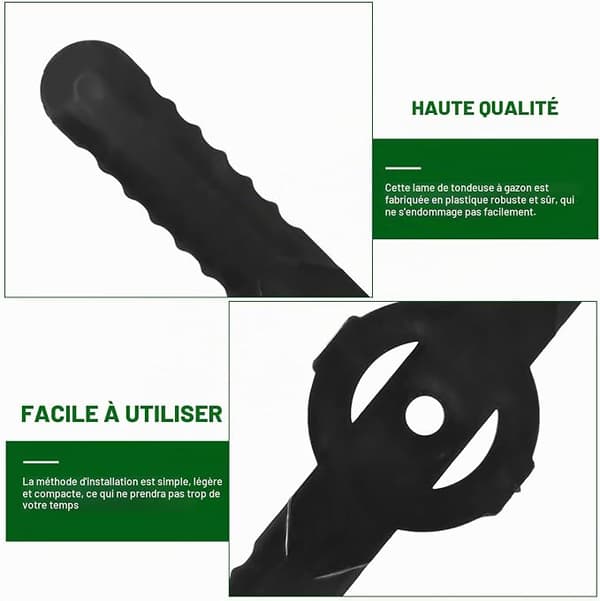 60 stk. 14 cm plasttrimmerblade, 5 mm hul, reservedele til plæneklipper til havebrug