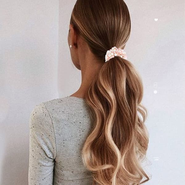 Pärlhårband Elastiskt Hårrulle Elastiskt Hårband Pärlstav Hårrep Dam- och Flickhåraccessoarer, typ: set2;