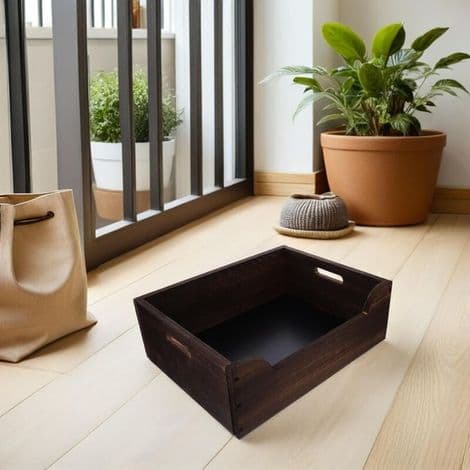 Stor bejdset trækattetoilet 45X32X155 CM til katte og