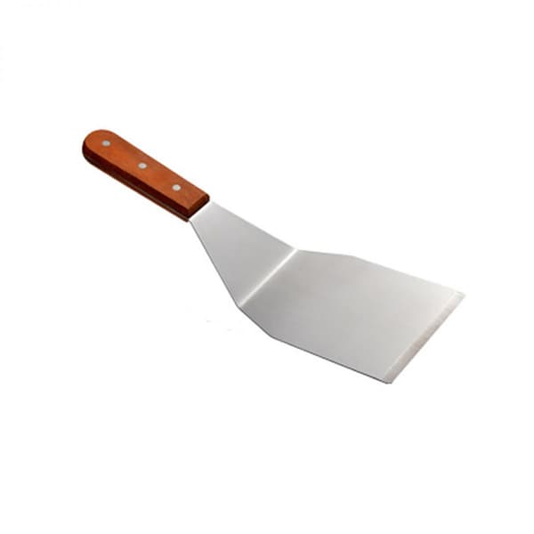Spatel i rustfritt stål for teppanyaki, grilling, biff, pizza