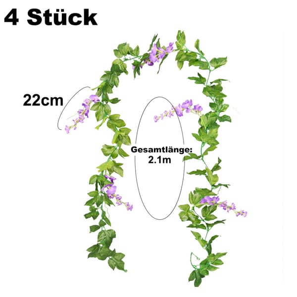 Kunstige blomster Glysin Kunstig Glysingirlander Blomstergirlander