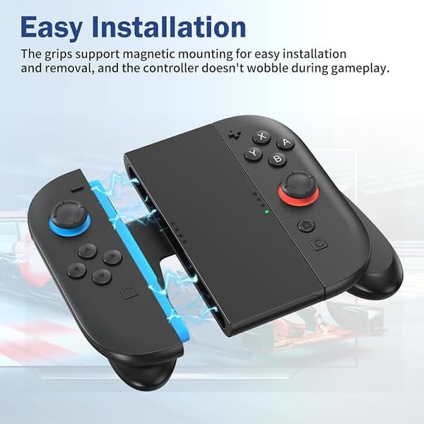 Switch 2 Controller Grip Tillbehör, Endast Grepp, Kontroll Ingår Ej