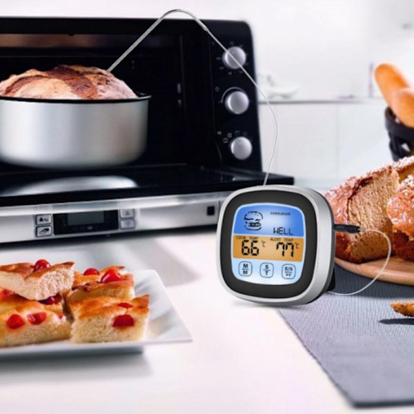 Färgskärms grilltermometer med touch