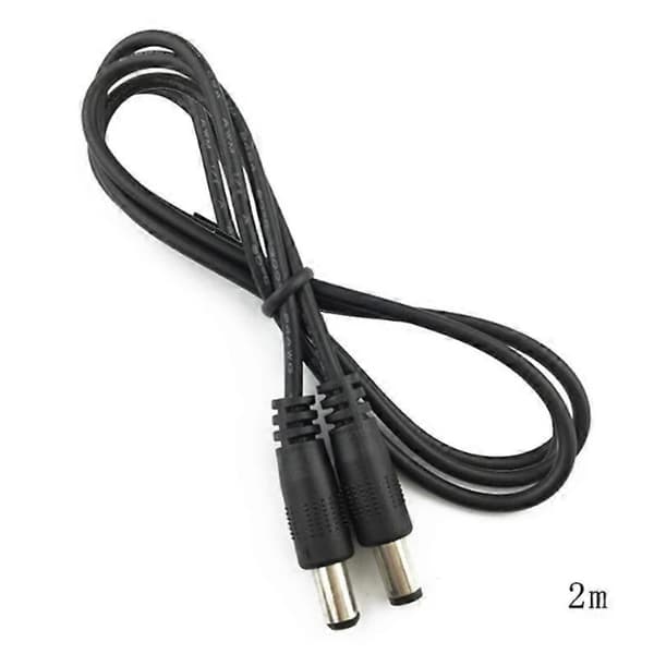 DC5.5x2.1mm Mann-til-Mann Kobling Tønneplugg Strømadapter Forlengelseskabel
