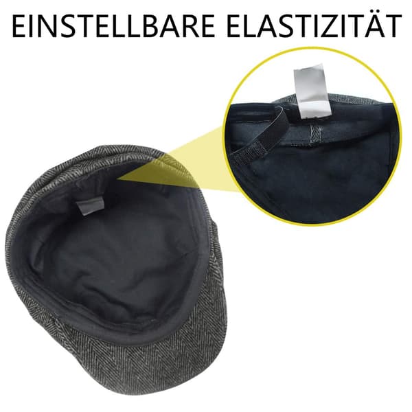 Herre Visir Caps, 8 Panel Flat Caps, Flat Caps