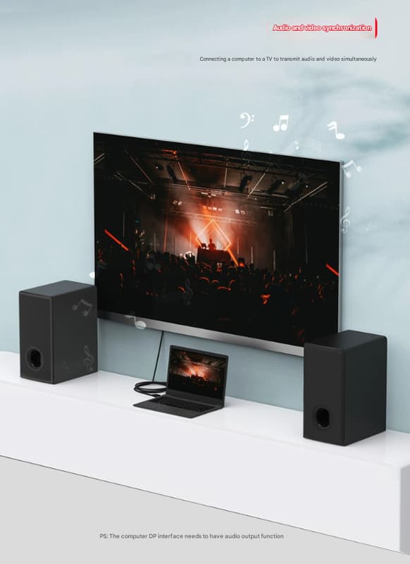 1080P DP til HDMI-kabel, 1,8M - High - Definition videoadapter