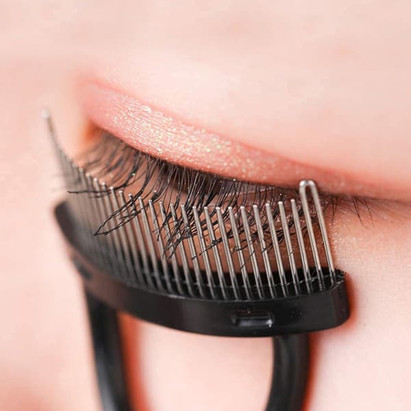 Øjenvippekam, rustfrit stål, designet til mascara, til øjenvipper
