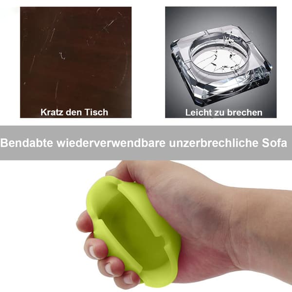 Fluorescerende askebeger, lysende silikonaskebeger
