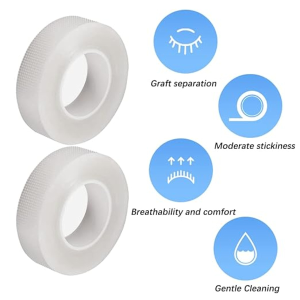 Vipperemse – 2 ruller med vippeextensionslapper, selvklebende tape for vippeliming, vippelapper – For vippeextensions