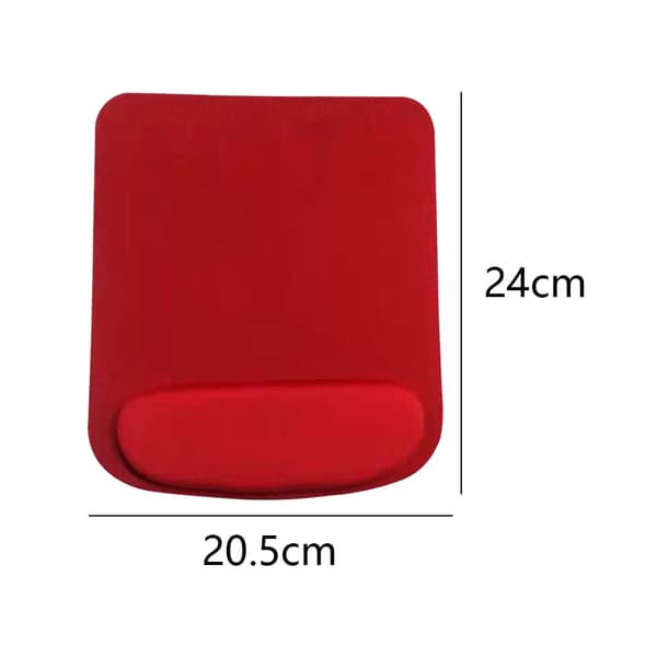 2 stk. musemåtte med håndledsstøtte, ergonomisk smertelindring, bærbar komfortabel musemåtte til computer, rød