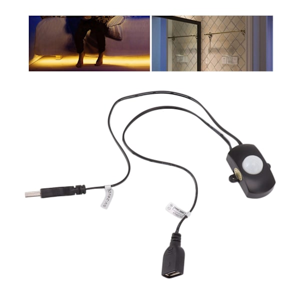 Rörelseaktiverad sensor PIR-sensor USB Smart Motion Detector Switch för LED-strip