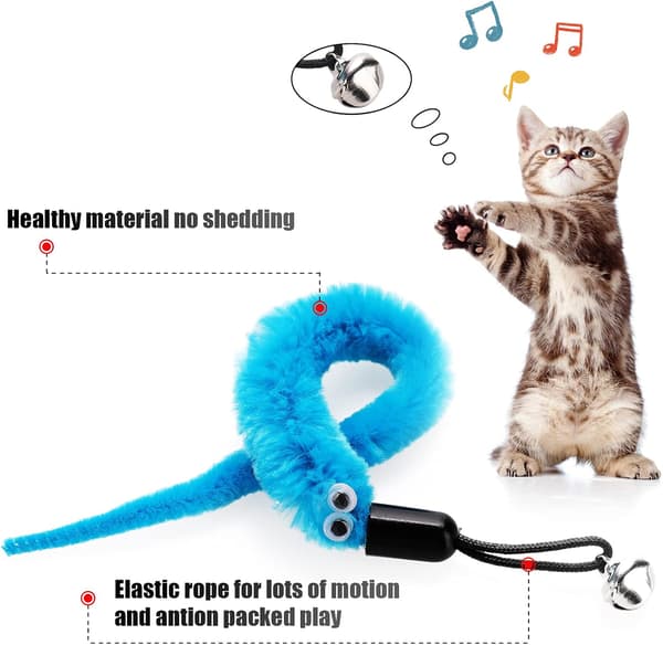 Kat Udskiftnings Refill, 12 stk. Furry Tail Orm med Klokke