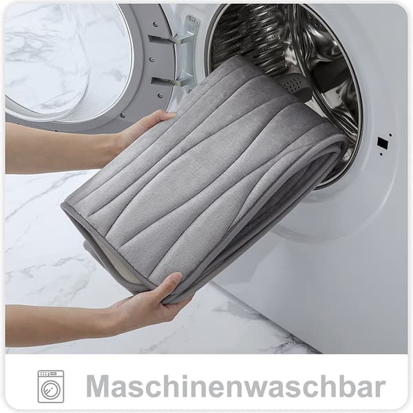 Baderomsmatte sett 2-delt memory foam absorberende baderomsmatte sett sklisikker vaskbart baderomsmatte sett 2-delt