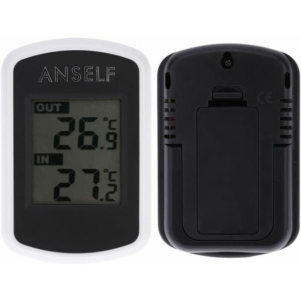 Anself LCD Digitalt Trådløst Termometer Indendørs og Udendørs