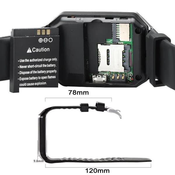 DZ09 smartklokke svart