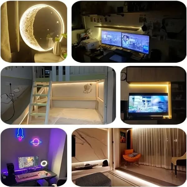 Myk Neon LED Lysstripe, 3 meter - Hvitt Lys