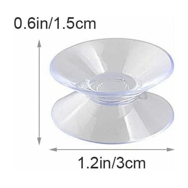 3 cm dubbelsidiga sugproppar Klar PVC-plastsug