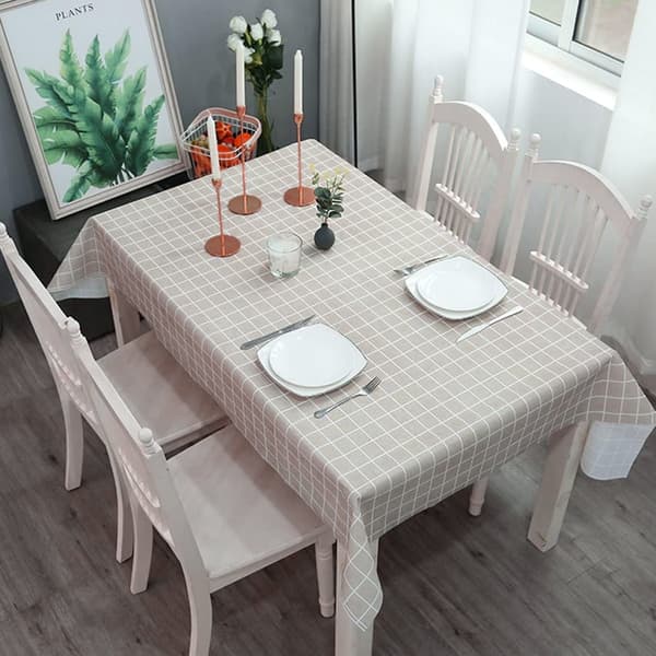 2 stk. grå tynd ternet dug - 137 * 90 cm