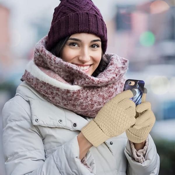 2 Par Dame Vinter Touchscreen Handsker til Koldt Vejr