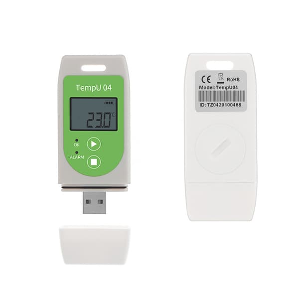 Temperatur datalogger, multifunksjonell, USB, gjenbrukbar, 32 000 målinger