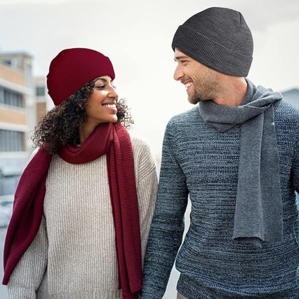 Beanie Hue Blød Let Vinterstrik til Mænd og Kvinder