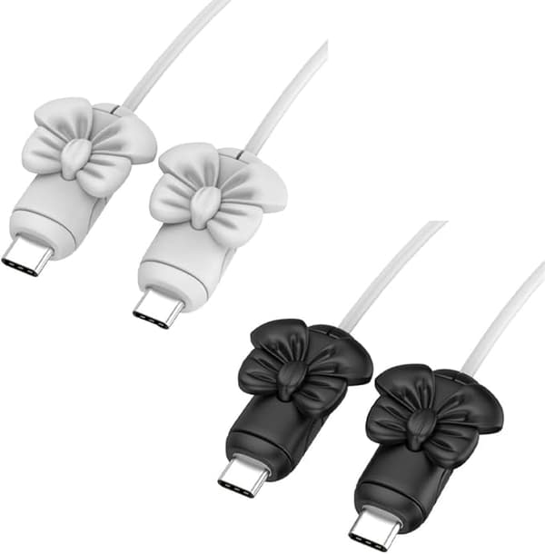 Kabelbeskyttere — Sæt med 2 søde ladekabelbeskyttere (blødt materiale) — Micro USB-beskyttere