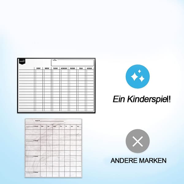Ukeplanlegger magnetisk for kjøleskap Whiteboard Kalender