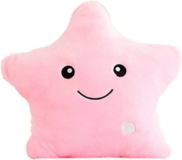 Lysende pute, putestjerne LED, LED-pute, LED-putestjerne rosa