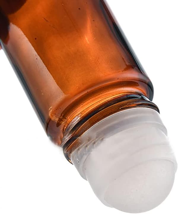 Set med 4 x 30 ml glasrollerflaskor — Påfyllningsbara tomma roll-on-flaskor för deodoranter, massageoljor och kroppslotioner
