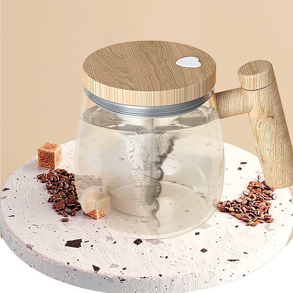 Elektrisk selvomrørende kaffekopp, for kaffe, te, melk