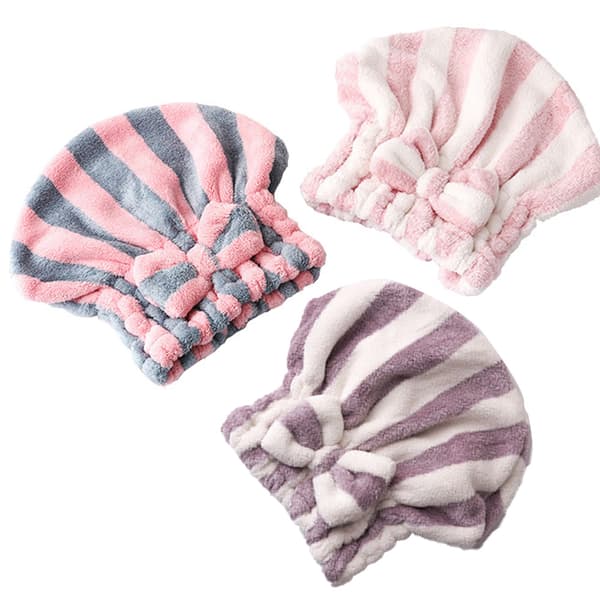 Hårtorkningsmössor Mikrofiber Hårtorkningshanddukar Elastisk Rosett Badrumsmössa Supermjuk Absorberande