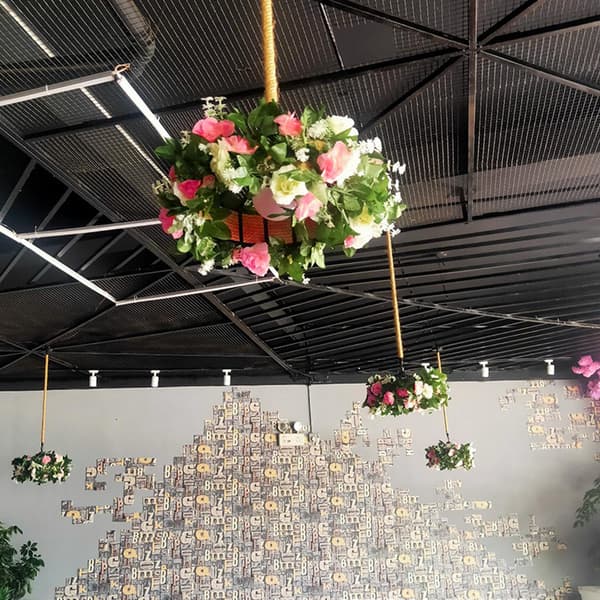 4 stk. blomstergirlander rosegirlander 2,1 meter for bryllup, dekorasjon